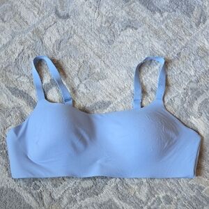 Aerie Smoothez Molded Cup Bra Bralette Adjustable Strap Size Large Blue